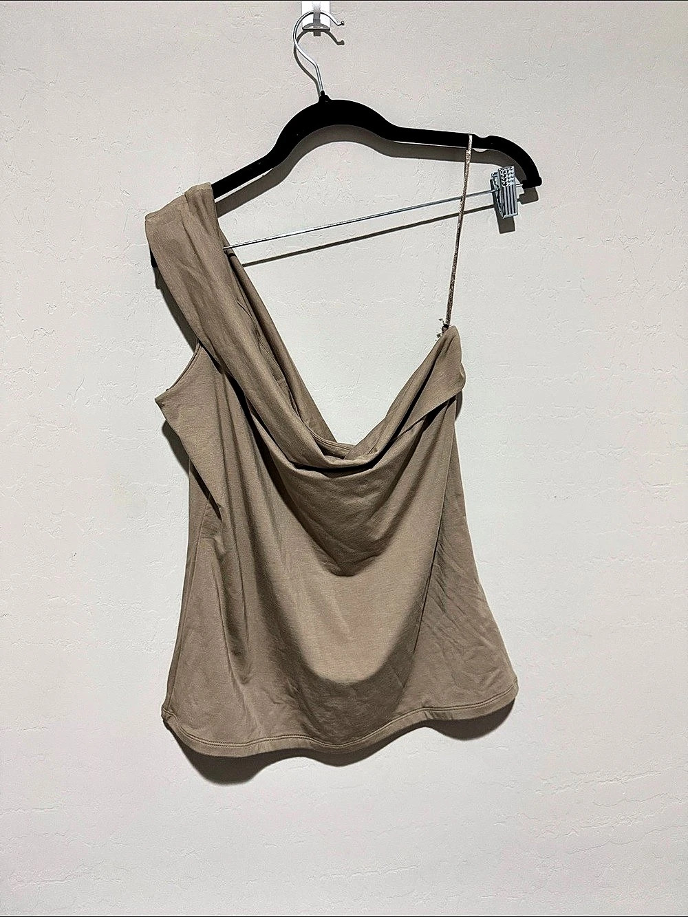 Abercrombie & Fitch Asymmetrical Twist Top Brown XL